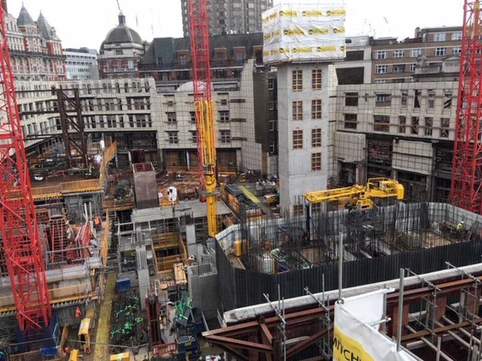 The K1 Knightsbridge development during construction