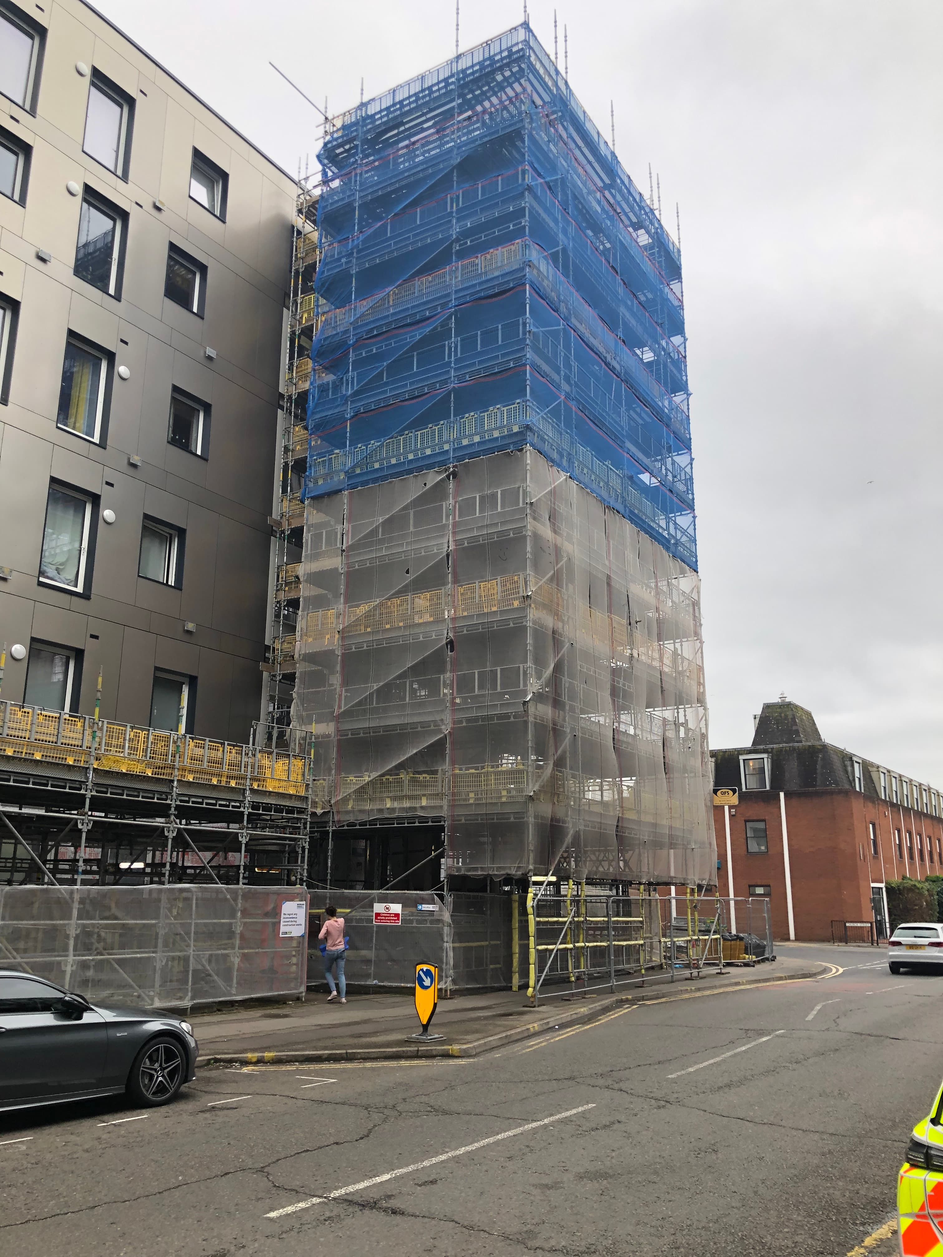 External access scaffolding installed around Nova House in Slough